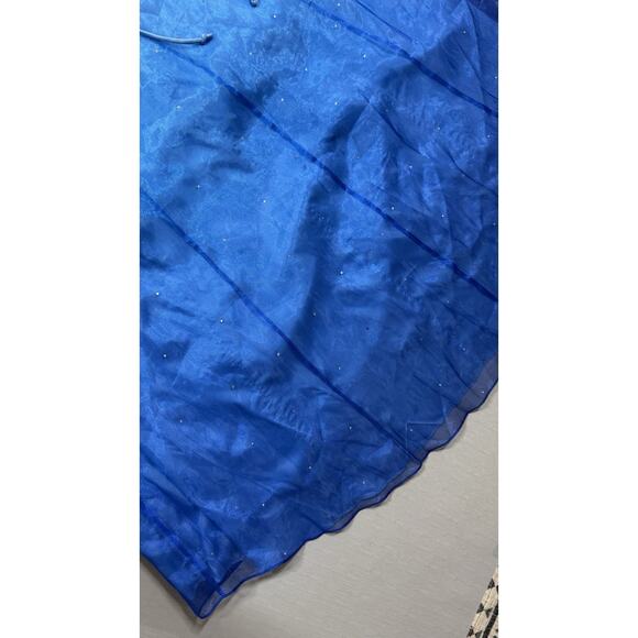 VTG Y2K Jump Apparel Dress Blue Ombre Fairy Princess Hoco Prom Sparkle Floral S - Picture 7 of 13